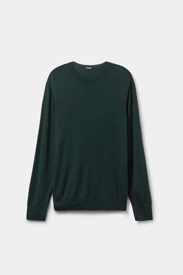 Intimissimi Long Sleeve Tops Men Long Sleeve Crewneck Top Green 132j 8211 Verde Scuro