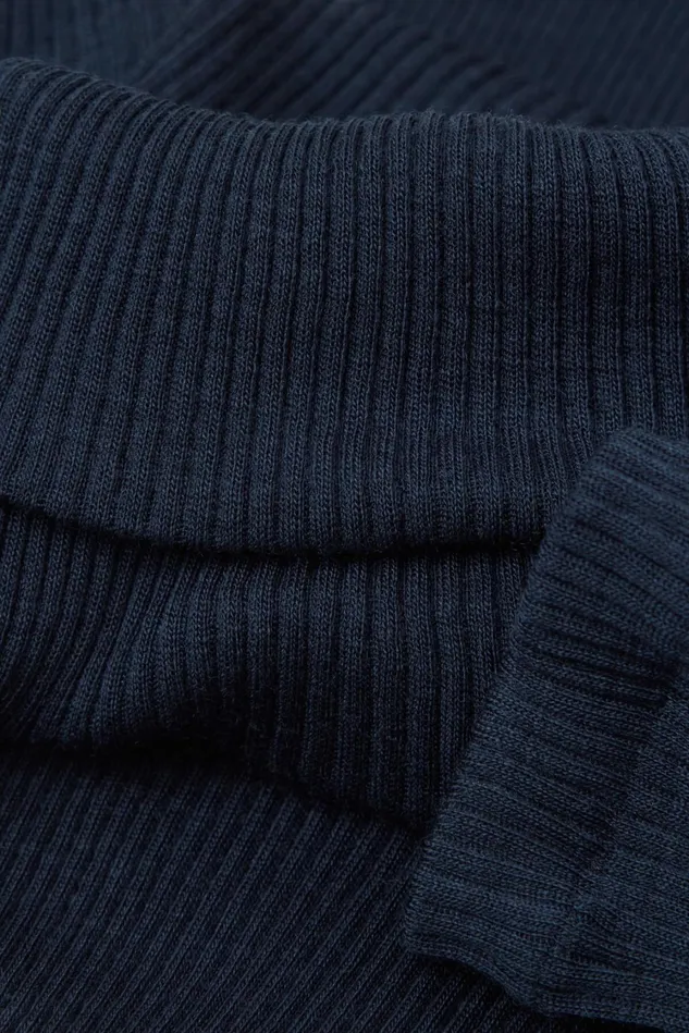 Intimissimi Long Sleeve Tops Women LongSleeve HighNeck Tubular Top In Wool And Silk Blue 1467 8211 Intense Blue