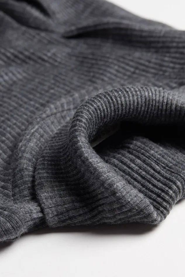 Intimissimi Long Sleeve Tops Women LongSleeve HighNeck Tubular Top In Wool And Silk Grey 7481 8211 Aluminium Grey Blend