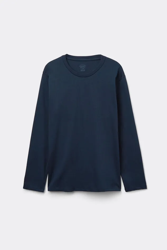 Intimissimi Long Sleeve Tops Women Superior Cotton Oversized Long Sleeve Top Blue 1467 8211 Intense Blue