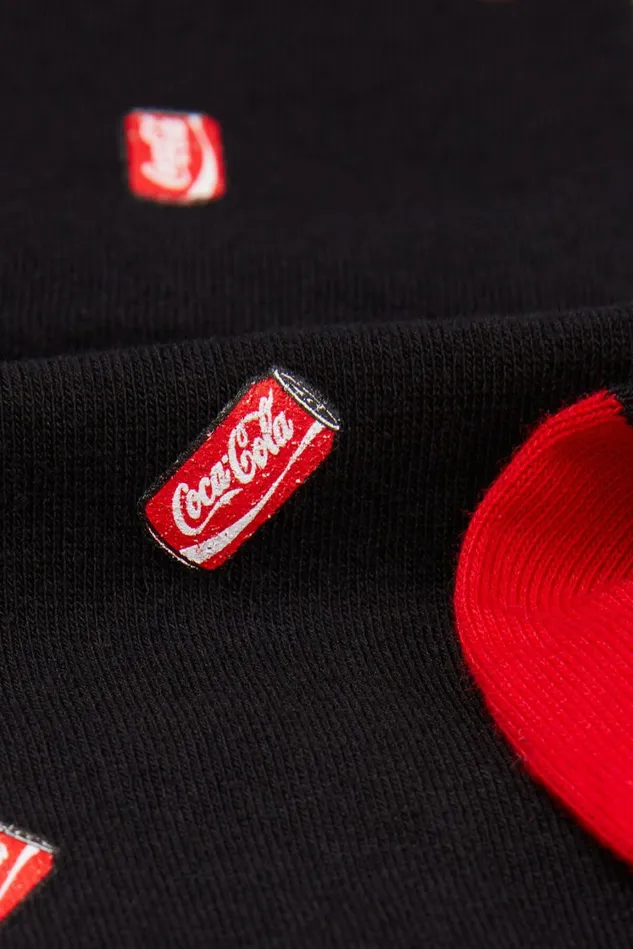 Intimissimi Long Socks Men CocaCola Soft Cotton Knee Socks Print 758j 8211 Nero Stampa Coca Cola