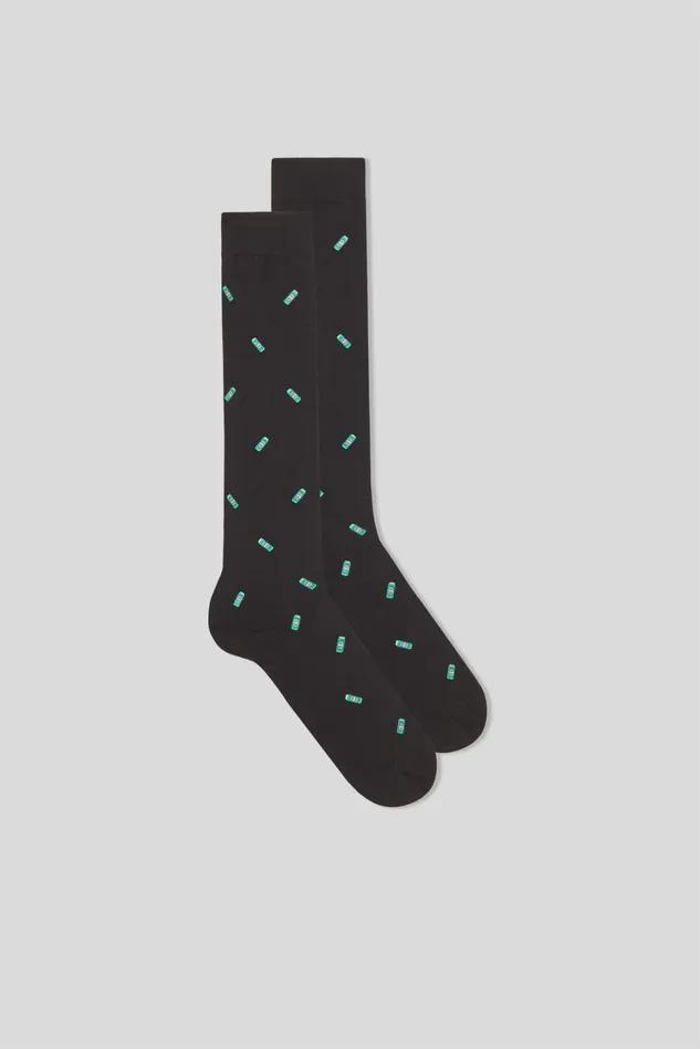 Intimissimi Long Socks Men Knee Socks In Patterned Cotton Black 527j 8211 Nero Stampa Lattine Di Birra Intimissimi Long Socks Men Knee Socks In Patterned Cotton Black 527j 8211 Nero Stampa Lattine Di Birra