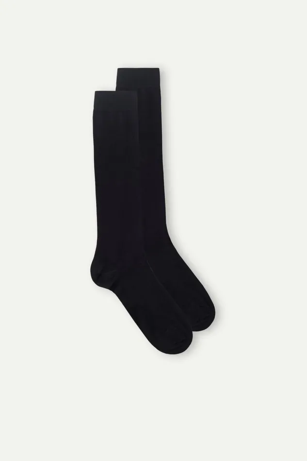 Intimissimi Long Socks Men Stretch Superior Cotton Knee Socks Black 019 8211 Black Intimissimi Long Socks Men Stretch Superior Cotton Knee Socks Black 019 8211 Black
