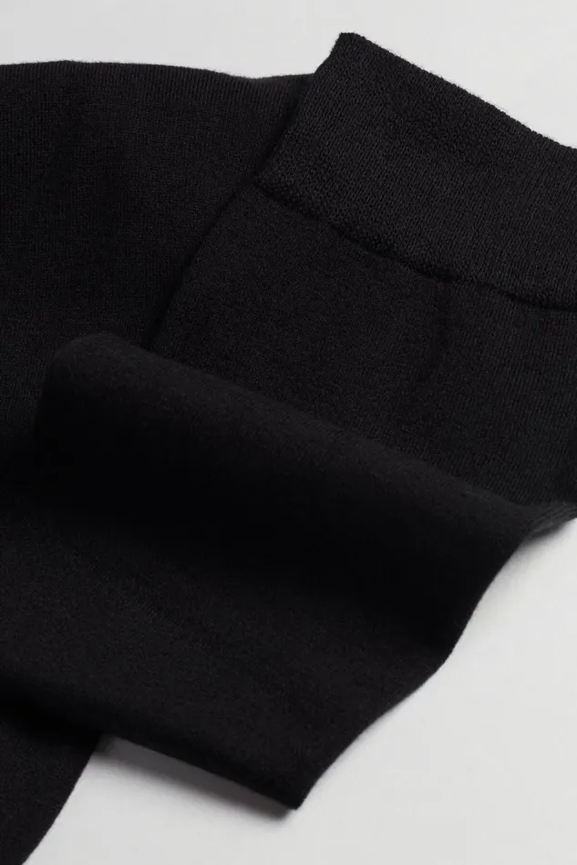 Intimissimi Long Socks Men Stretch Superior Cotton Knee Socks Black 019 8211 Black