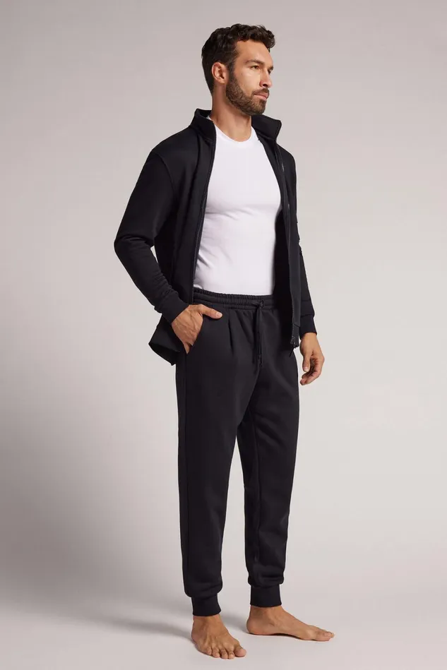 Intimissimi Pants Men Brushed Sweatpants Black 019 8211 Black