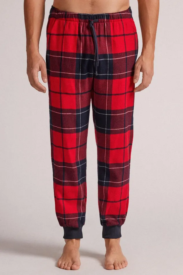 Intimissimi Pants Men Red Check Pants In Brushed Cotton Cloth Blue 739j 8211 Check Rossoblu Notte Intimissimi Pants Men Red Check Pants In Brushed Cotton Cloth Blue 739j 8211 Check Rossoblu Notte