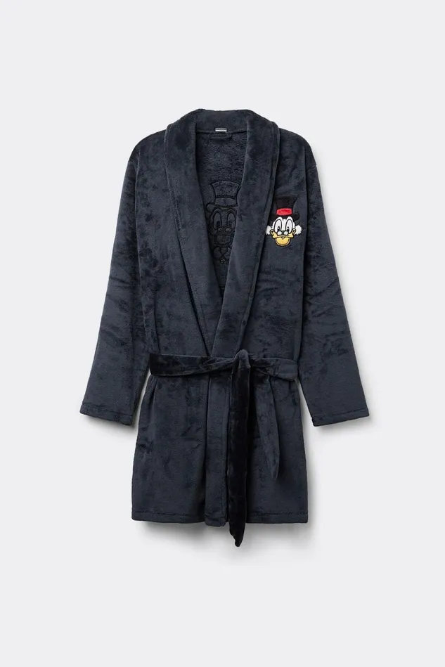 Intimissimi Robes Men Scrooge Mcduck Disney Fleece Robe Blue 800 8211 Blu Notte