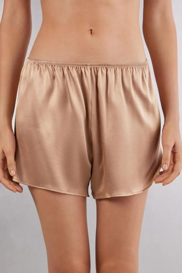 Intimissimi Short Pajamas Women Silk Shorts Natural 163i 8211 Satin Pink