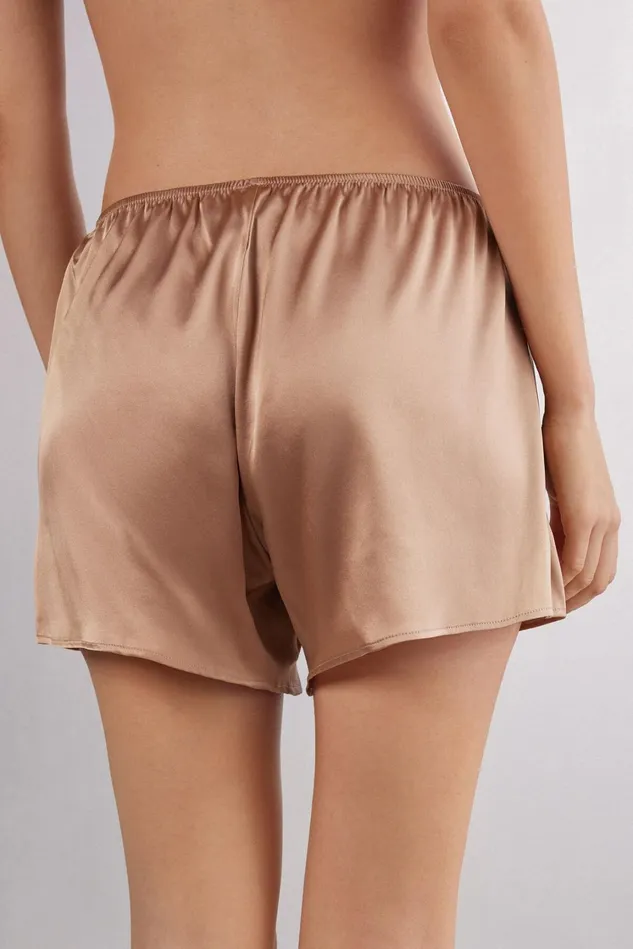 Intimissimi Short Pajamas Women Silk Shorts Natural 163i 8211 Satin Pink