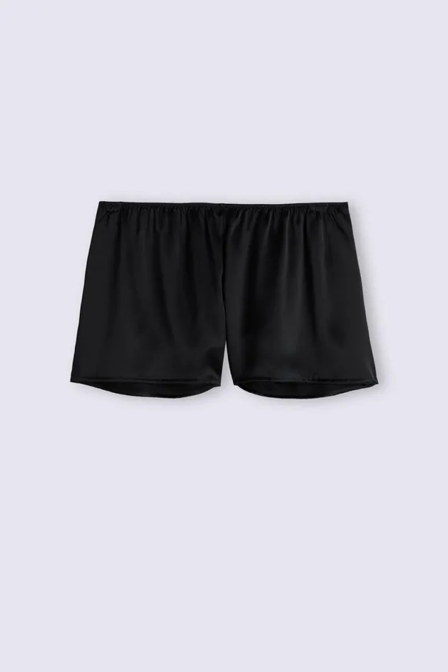 Intimissimi Short Pajamas Women Smooth SilkSatin Shorts Black 019 8211 Black