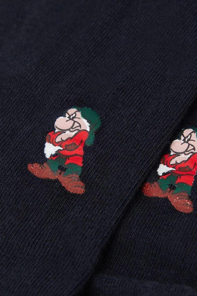 Intimissimi Short Socks Men Grumpy Disney Soft Cotton Short Socks Print 725j 8211 Blu Scuro Stampa Brontolo