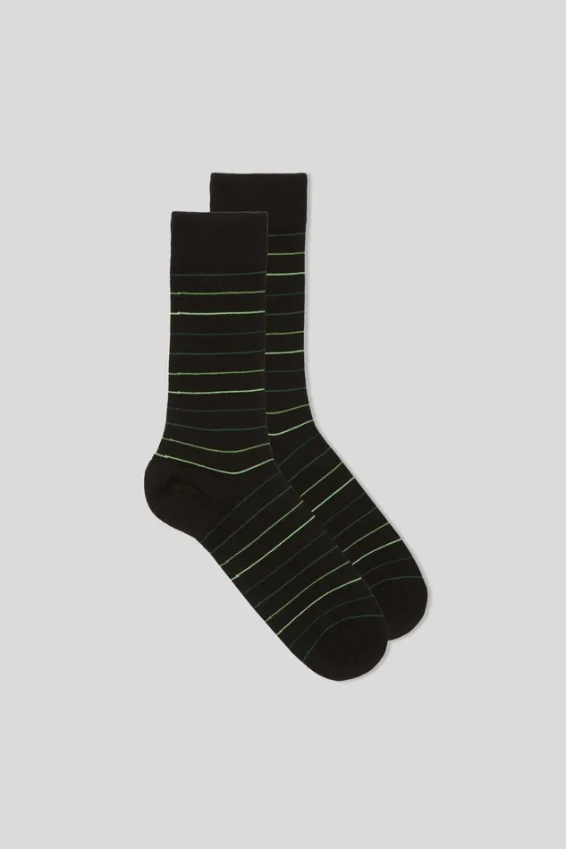 Intimissimi Short Socks Men Short Socks In Patterned Cotton Black 534j 8211 Nero Riga Verde Intimissimi Short Socks Men Short Socks In Patterned Cotton Black 534j 8211 Nero Riga Verde