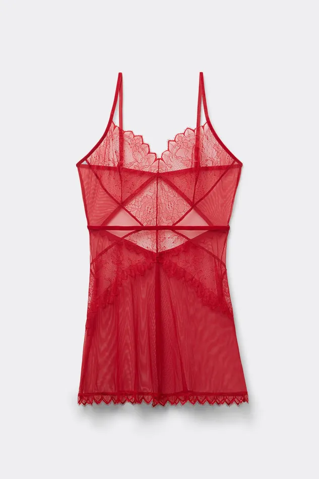 Intimissimi Slips Babydolls Women Intriguing Beauty Lace Babydoll Red 9888 8211 Candy Apple Red