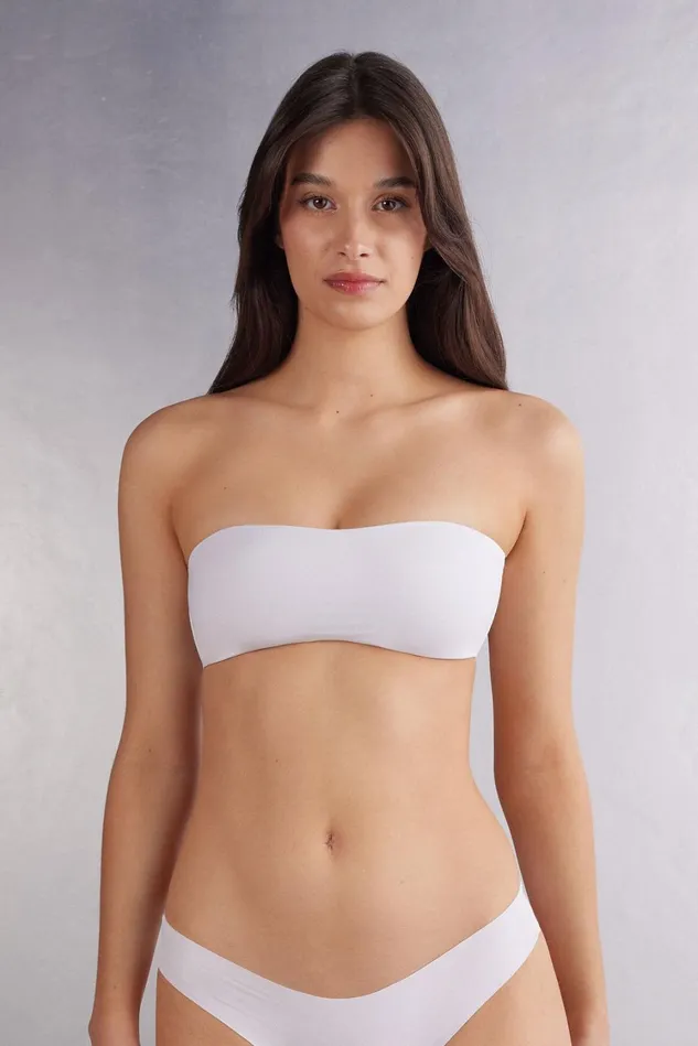 Intimissimi Strapless Bandeau Women Ilaria Bandeau Bra In Ultralight Microfiber White 001 8211 White Intimissimi Strapless Bandeau Women Ilaria Bandeau Bra In Ultralight Microfiber White 001 8211 White
