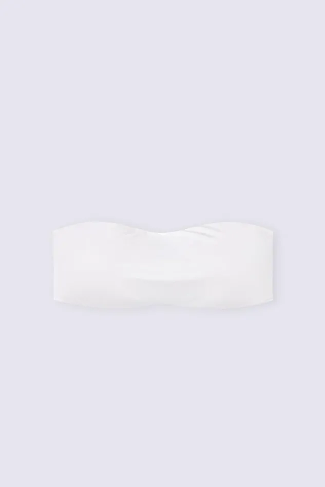 Intimissimi Strapless Bandeau Women Ilaria Bandeau Bra In Ultralight Microfiber White 001 8211 White