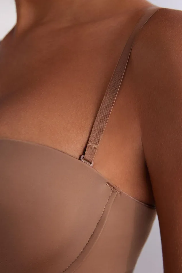 Intimissimi Strapless Bandeau Women Monica Bandeau Bra In Ultralight Microfiber Natural 502i 8211 Caramel