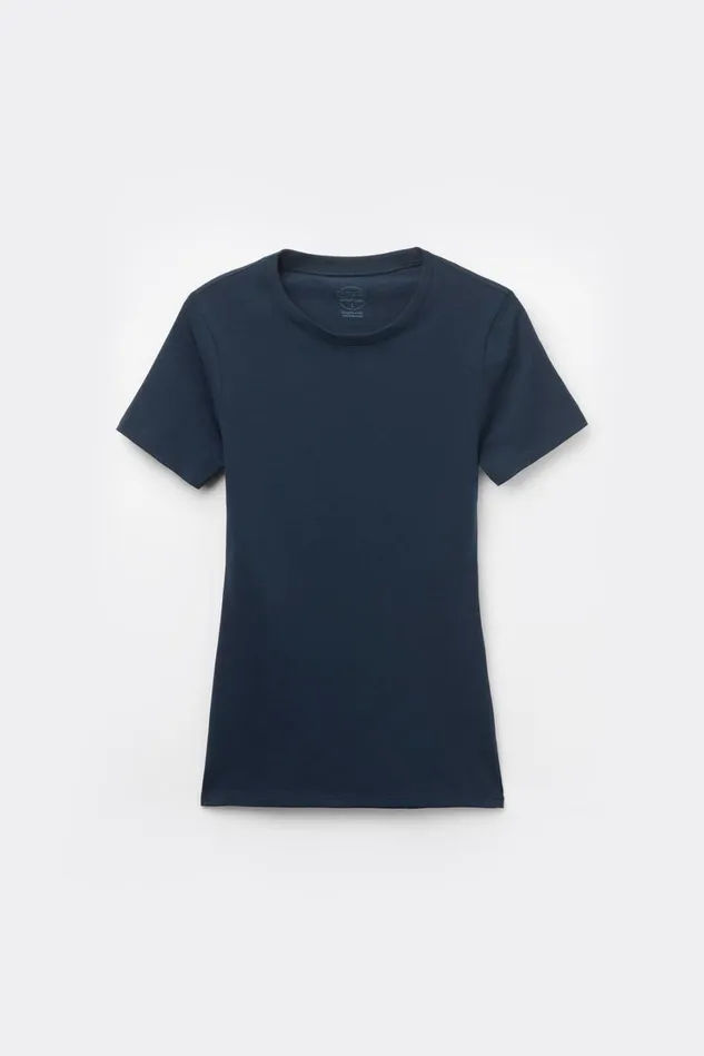 Intimissimi TShirt Women Stretch Superior Cotton Short Sleeve Top Blue 1467 8211 Intense Blue