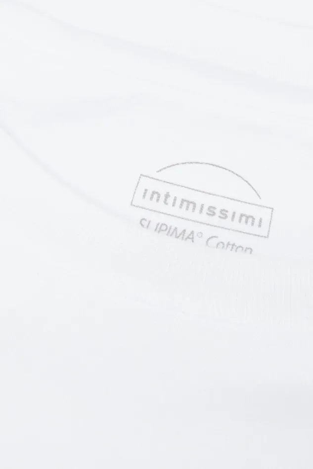 Intimissimi TShirt Women Superior Cotton Short Sleeve Top White 001 8211 White