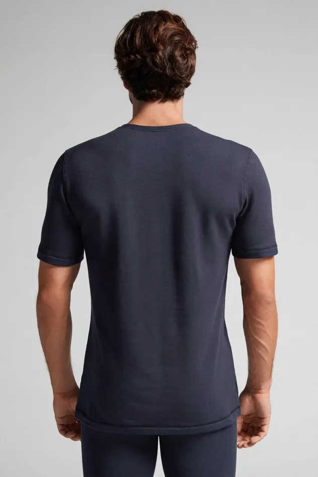 Intimissimi TShirts Polos Men ShortSleeve ModalCashmere Top Blue 800 8211 Blu Notte