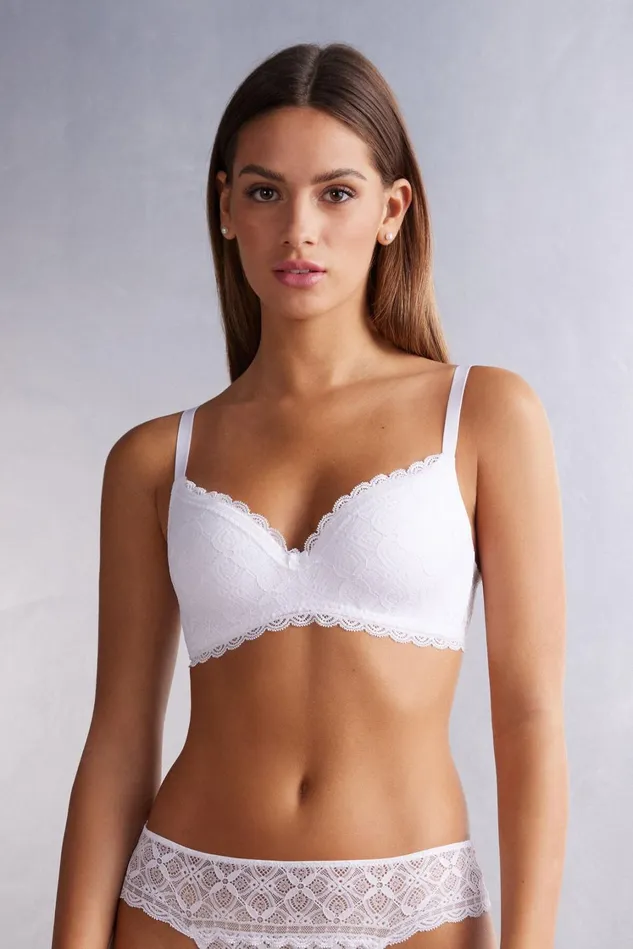 Intimissimi Triangle Women Adele Triangle Bra In Lace White 001 8211 White