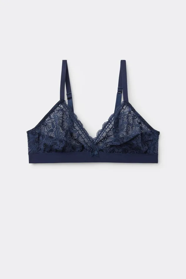 Intimissimi Triangle Women Emma Triangle Bra In Lace Blue 1467 8211 Intense Blue