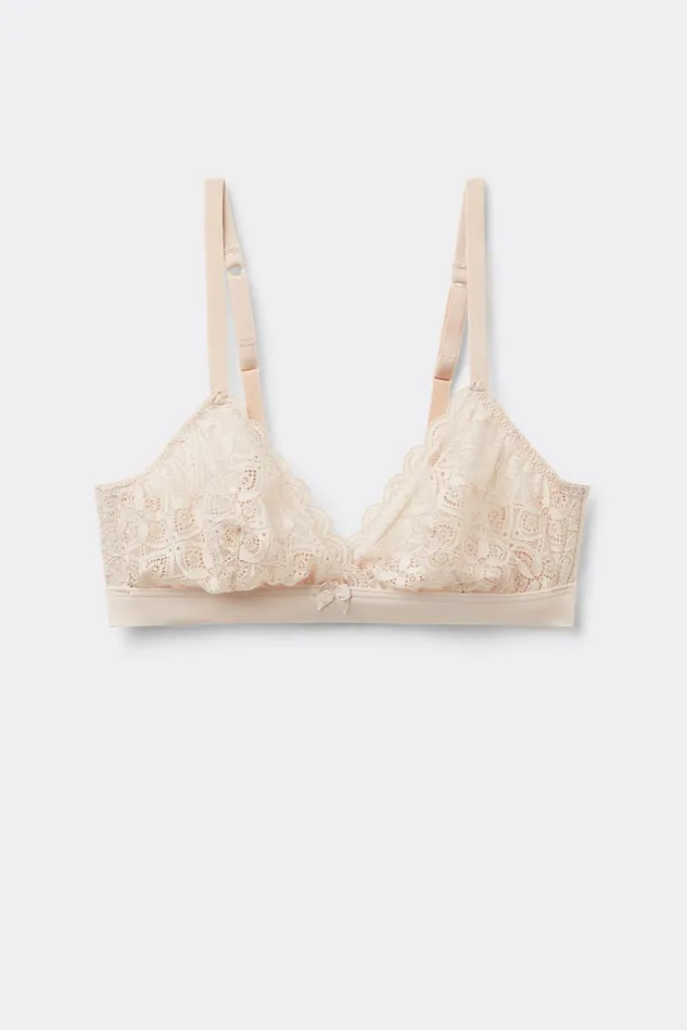 Intimissimi Triangle Women Emma Triangle Bra In Lace Natural 2280 8211 Avorio Crema