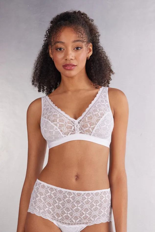 Intimissimi Triangle Women Lara Triangle Bra In Lace White 001 8211 White
