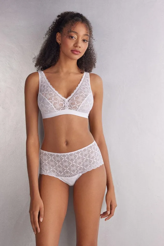 Intimissimi Triangle Women Lara Triangle Bra In Lace White 001 8211 White