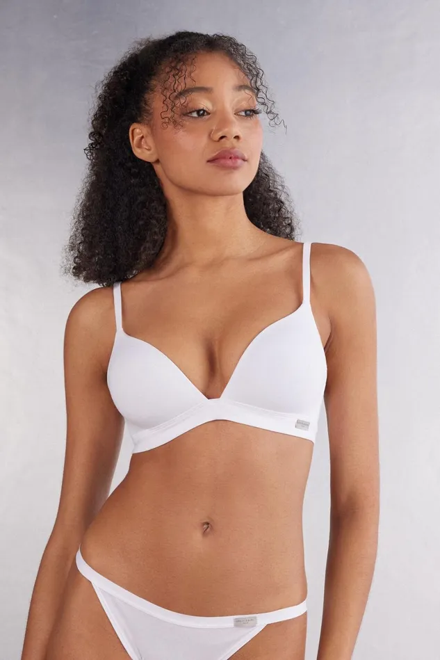 Intimissimi Triangle Women Tiziana Triangle Bra In Cotton White 001 8211 White Intimissimi Triangle Women Tiziana Triangle Bra In Cotton White 001 8211 White