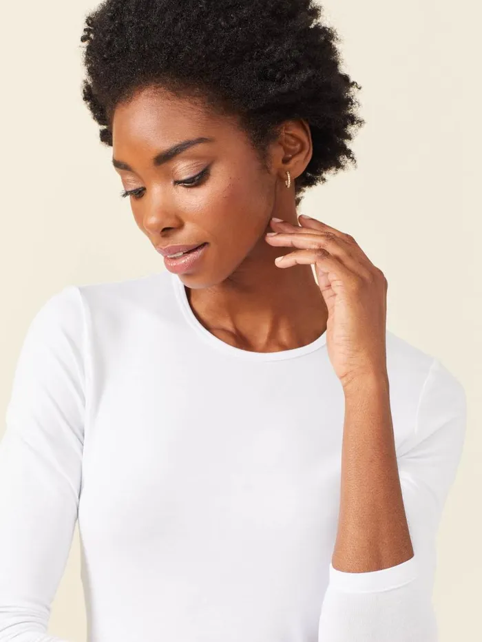 JMcLaughlin Allie Long Sleeve Tee White Women Shirts and Tops JMcLaughlin Allie Long Sleeve Tee White Women Shirts and Tops