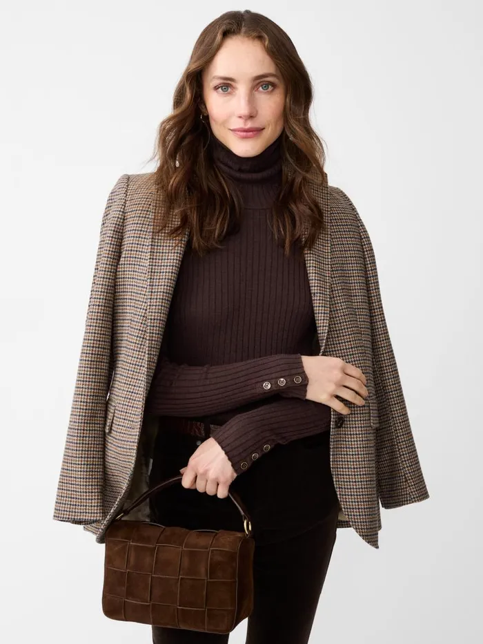 JMcLaughlin Arlette Turtleneck Brown Women Sweaters JMcLaughlin Arlette Turtleneck Brown Women Sweaters