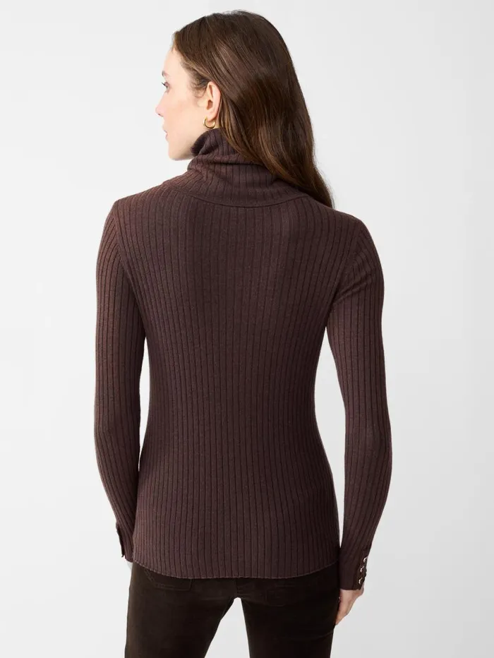 JMcLaughlin Arlette Turtleneck Brown Women Sweaters JMcLaughlin Arlette Turtleneck Brown Women Sweaters
