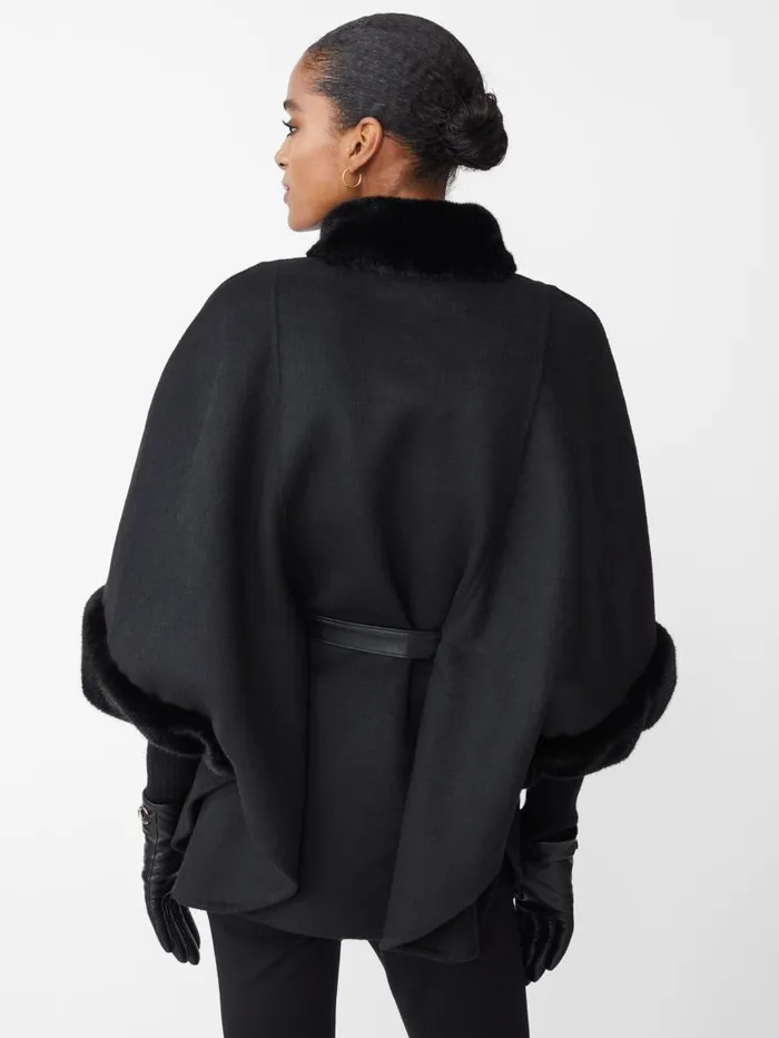 JMcLaughlin Aspen Poncho Black Women Jackets and Outerwear JMcLaughlin Aspen Poncho Black Women Jackets and Outerwear