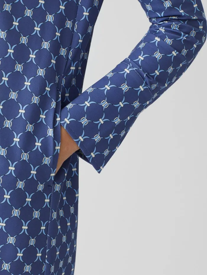 JMcLaughlin Cagney Dress In Sussex Interlock Dark Blueblue Women Dresses JMcLaughlin Cagney Dress In Sussex Interlock Dark Blueblue Women Dresses
