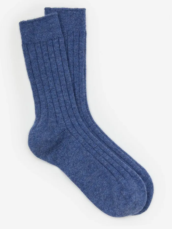 JMcLaughlin Cashmere Socks Chambray Men Socks
