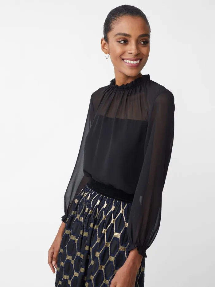 JMcLaughlin Clelia Blouse Black Women Shirts and Tops JMcLaughlin Clelia Blouse Black Women Shirts and Tops