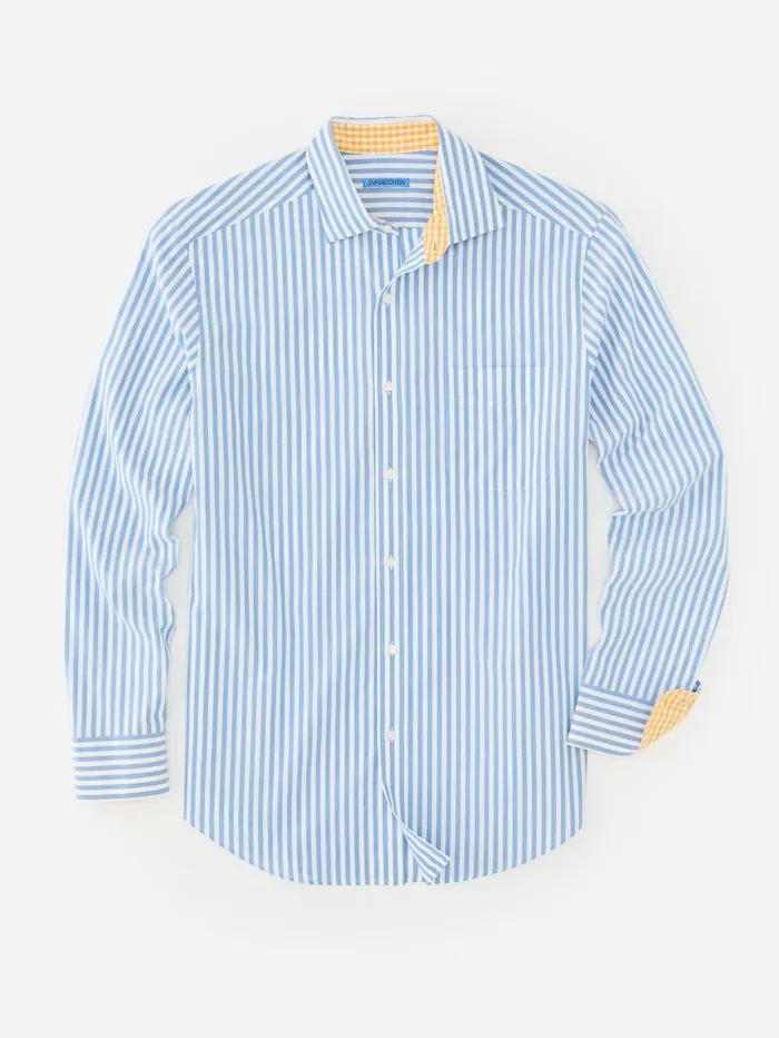 JMcLaughlin Club Classic Fit Shirt In Bengal Stripe Bluewhite Men Shirts JMcLaughlin Club Classic Fit Shirt In Bengal Stripe Bluewhite Men Shirts