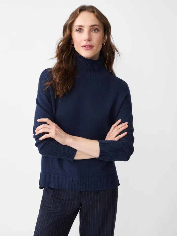 JMcLaughlin Dina Turtleneck Navy Women Sweaters