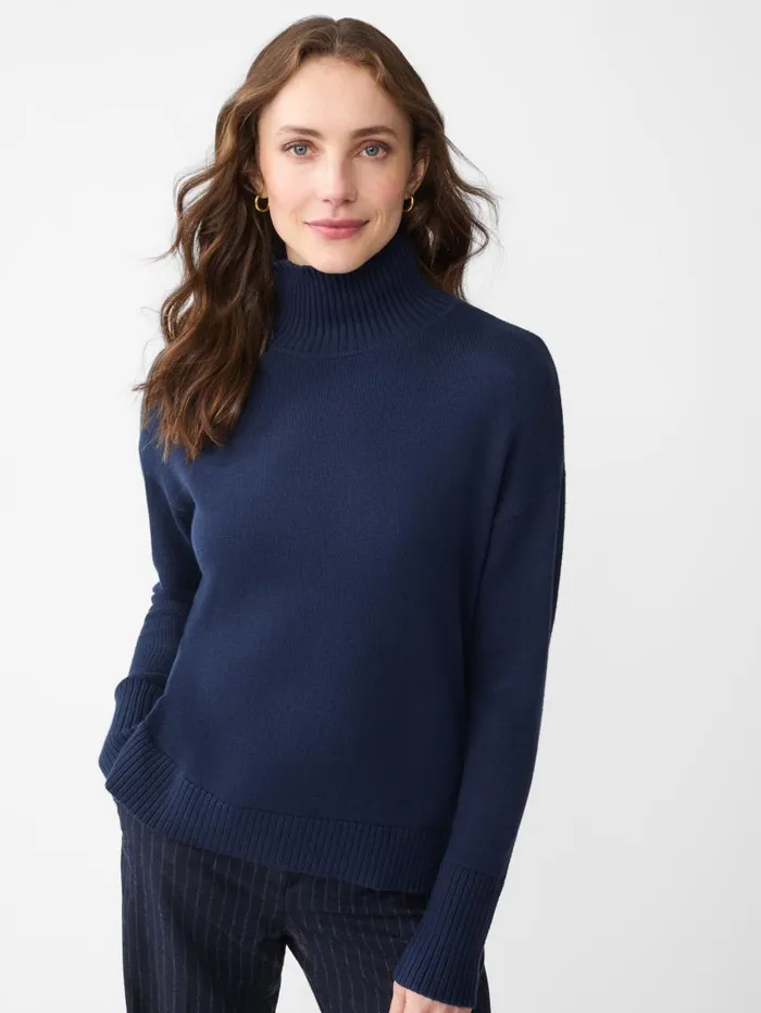 JMcLaughlin Dina Turtleneck Navy Women Sweaters JMcLaughlin Dina Turtleneck Navy Women Sweaters