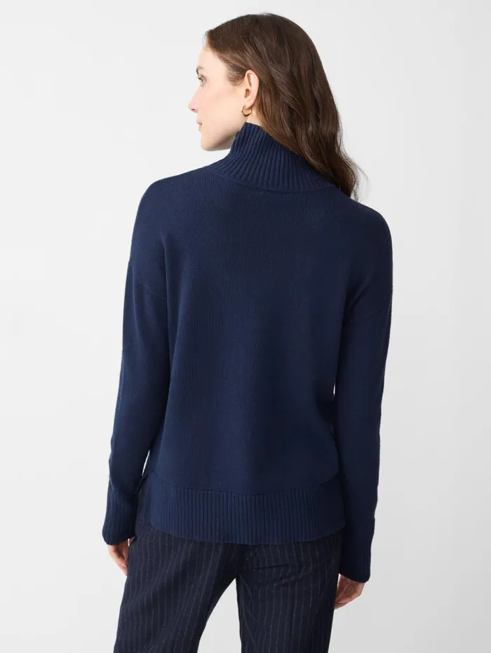 JMcLaughlin Dina Turtleneck Navy Women Sweaters JMcLaughlin Dina Turtleneck Navy Women Sweaters