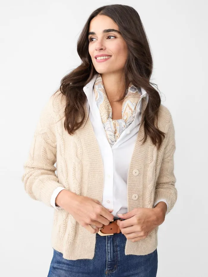 JMcLaughlin Gayle Cardigan Heather Oatmeal Women Sweaters JMcLaughlin Gayle Cardigan Heather Oatmeal Women Sweaters