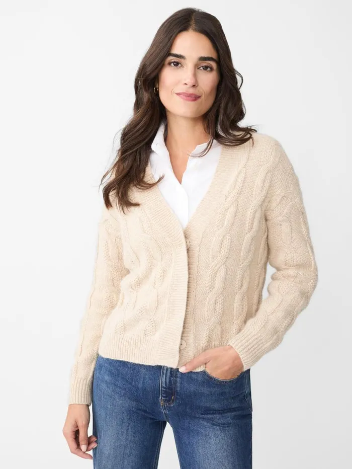 JMcLaughlin Gayle Cardigan Heather Oatmeal Women Sweaters JMcLaughlin Gayle Cardigan Heather Oatmeal Women Sweaters