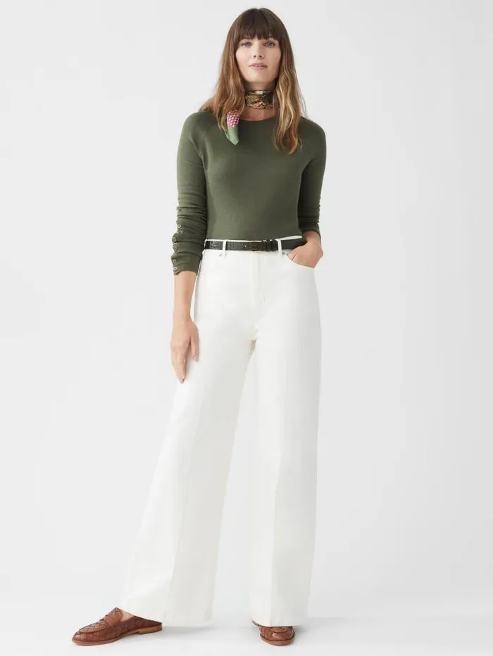 JMcLaughlin Jamey Sweater Olive Green Women Sweaters JMcLaughlin Jamey Sweater Olive Green Women Sweaters
