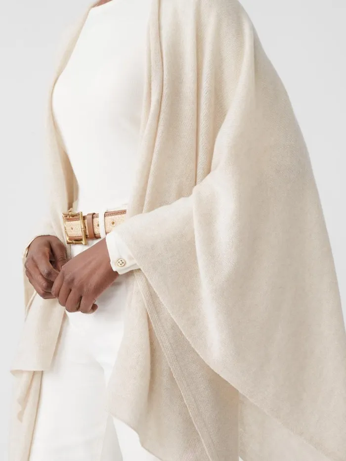 JMcLaughlin Julia Cashmere Wrap Oatmeal Women Jackets and Outerwear JMcLaughlin Julia Cashmere Wrap Oatmeal Women Jackets and Outerwear