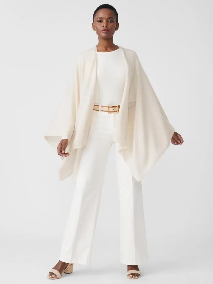 JMcLaughlin Julia Cashmere Wrap Oatmeal Women Jackets and Outerwear JMcLaughlin Julia Cashmere Wrap Oatmeal Women Jackets and Outerwear