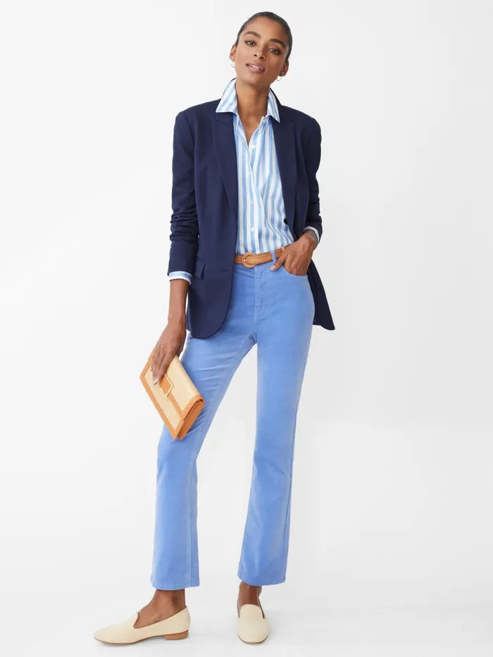JMcLaughlin Milburn Velvet Jeans Mid Blue Women Pants JMcLaughlin Milburn Velvet Jeans Mid Blue Women Pants