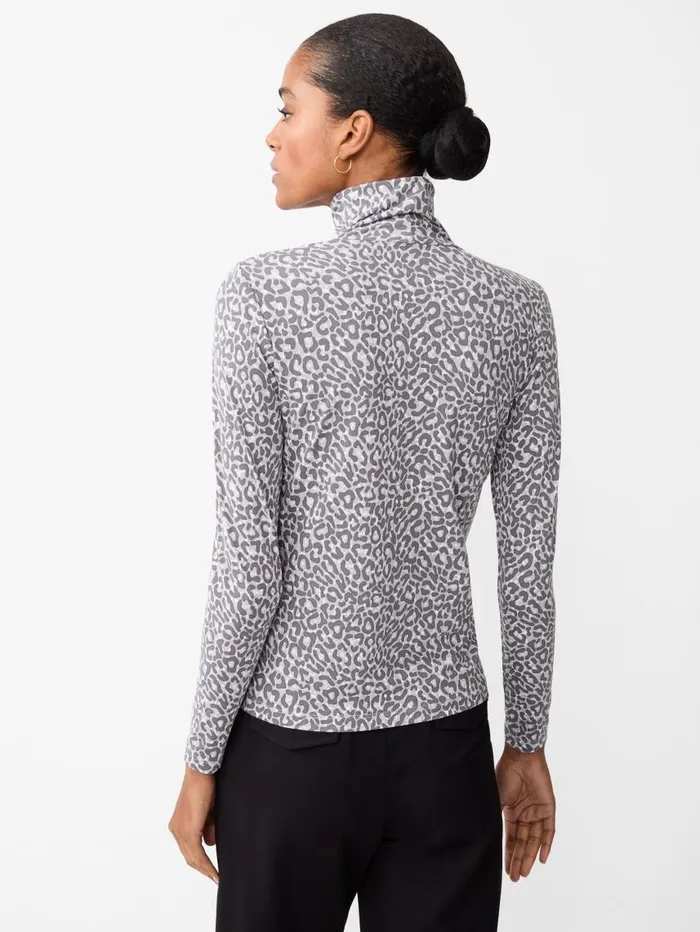 JMcLaughlin Nadia Turtleneck In Petit Leopard Graylight Gray Women Shirts and Tops JMcLaughlin Nadia Turtleneck In Petit Leopard Graylight Gray Women Shirts and Tops