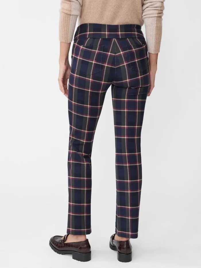 JMcLaughlin Rylie Pants In Stadium Plaid Navyolive Women Pants JMcLaughlin Rylie Pants In Stadium Plaid Navyolive Women Pants