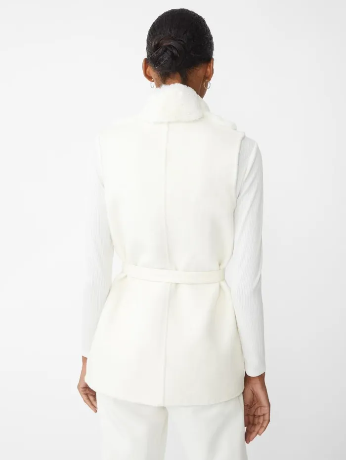 JMcLaughlin Sersha Faux Fur Vest Off White Women Jackets and Outerwear JMcLaughlin Sersha Faux Fur Vest Off White Women Jackets and Outerwear