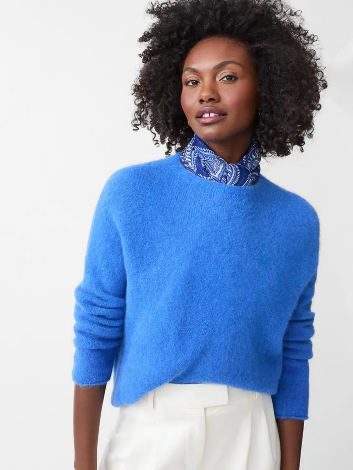 JMcLaughlin Tenley Alpaca Blend Sweater French Blue Women Sweaters JMcLaughlin Tenley Alpaca Blend Sweater French Blue Women Sweaters